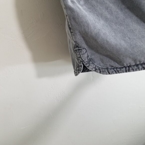 All Saints Adela Denim Off the Shoulder Mini Dress with Pockets Size 12 - Picture 6 of 8